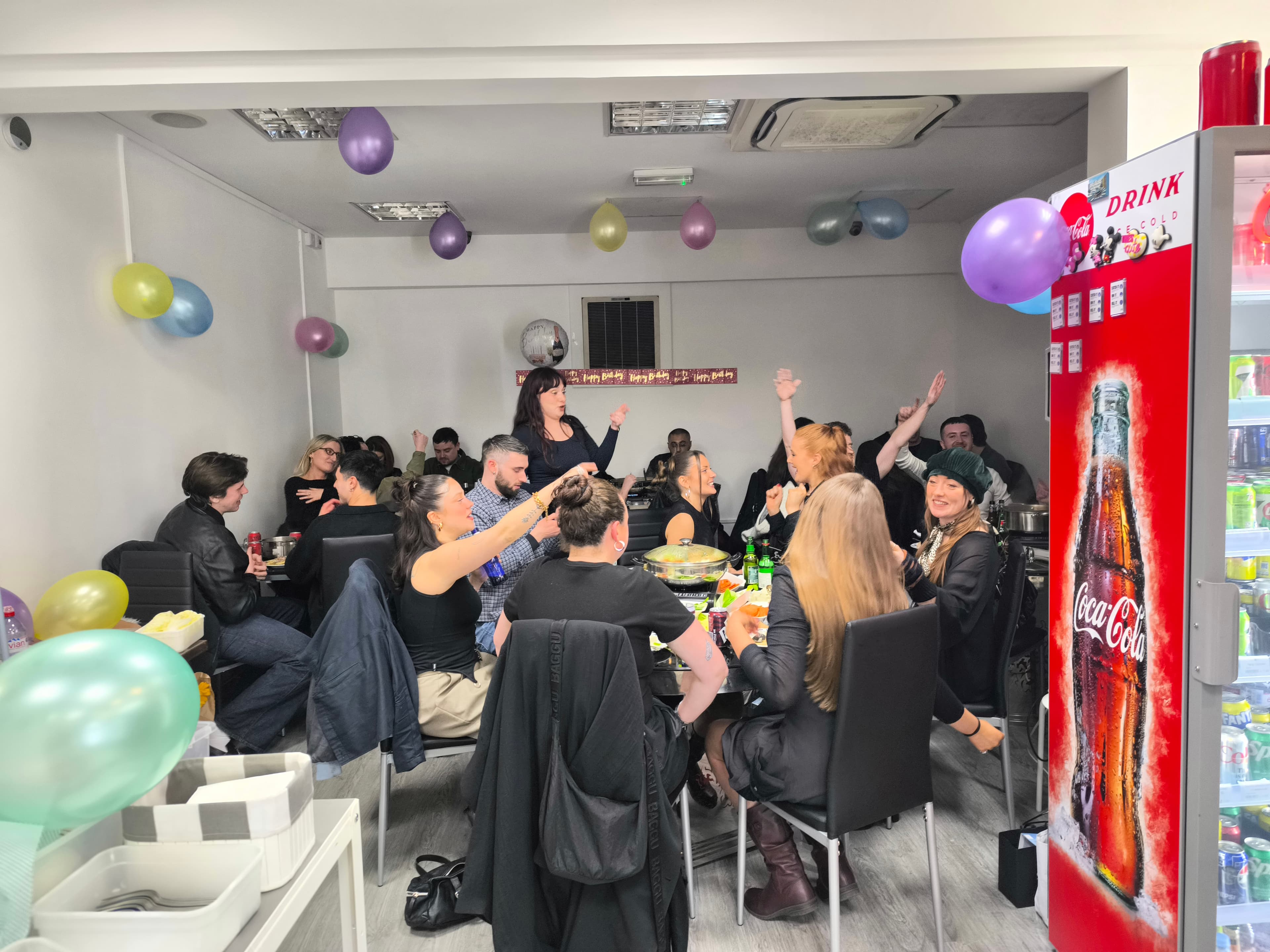 Guests enjoying halal Chinese food at New Wok's Cooking